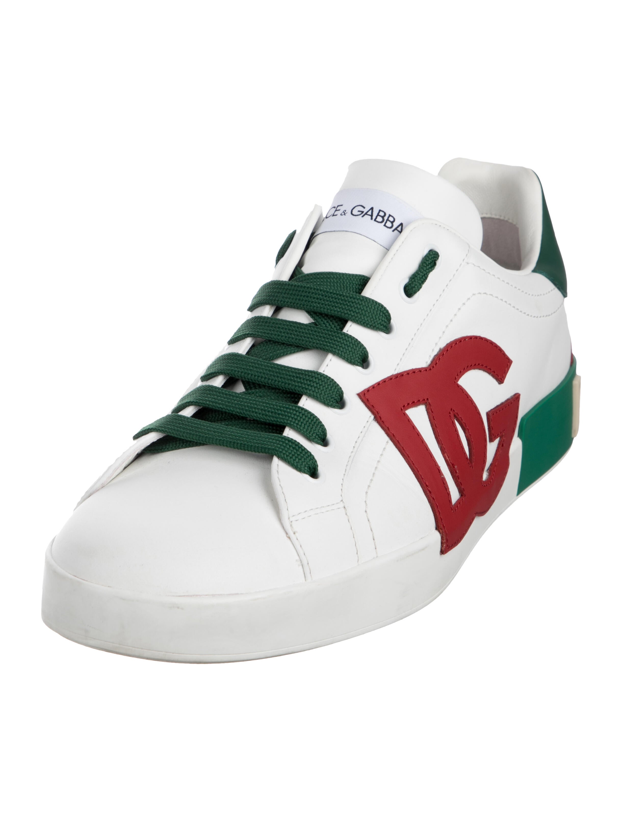 Dolce & Gabbana Leather Printed Sneakers