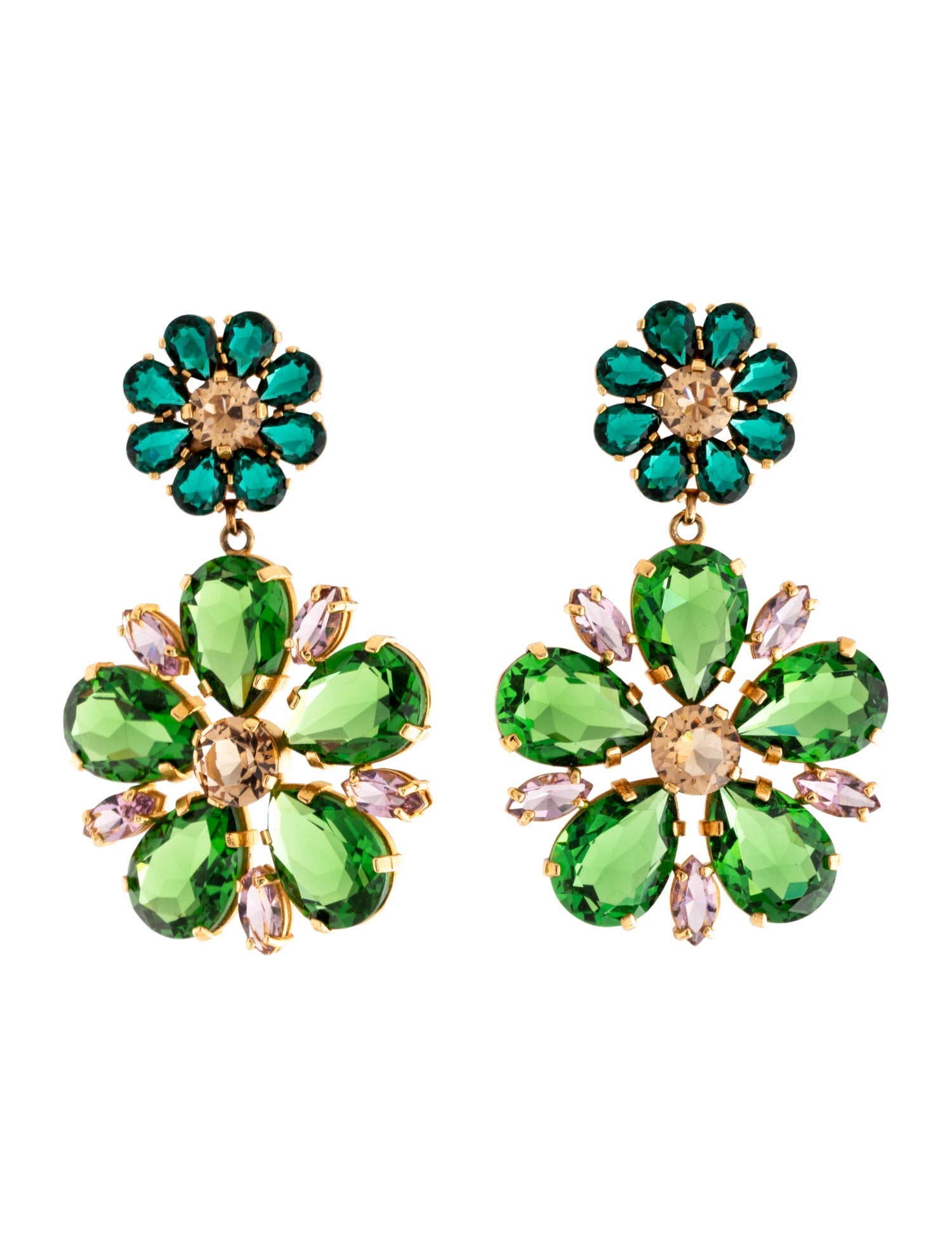 Dolce & Gabbana Crystal Clip-On Drop Earrings