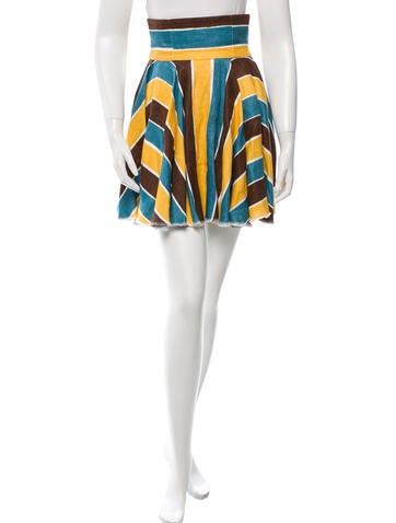 Dolce & Gabbana Striped High-Waisted Skirt