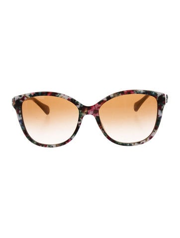 Dolce & Gabbana Floral Print Oversize Sunglasses