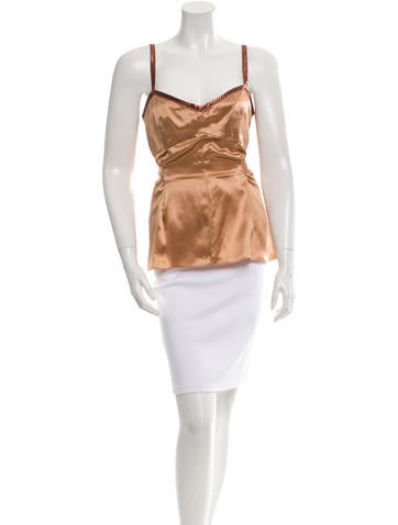 Dolce & Gabbana Silk Sash Tie Top