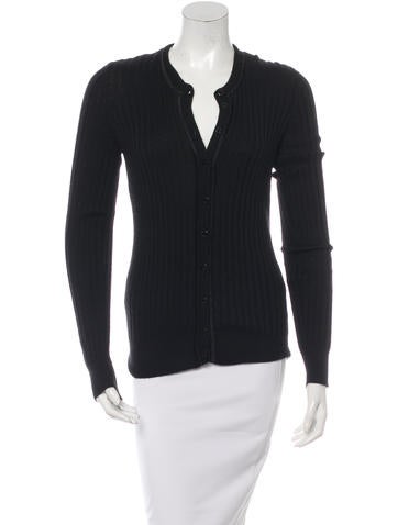 Dolce & Gabbana Long Sleeve Rib-Knit Cardigan