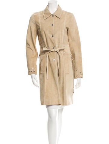 Dolce & Gabbana Suede Trench Coat