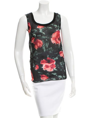 Dolce & Gabbana Rose Print Silk Top