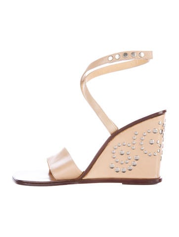 Dolce & Gabbana Stud-Embellished Wedge Sandals