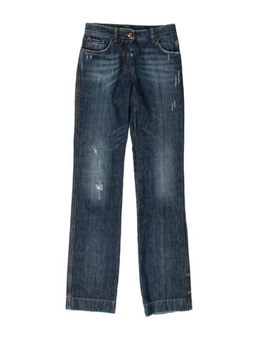 Dolce & Gabbana Distressed Mid-Rise Jeans w/ Tags