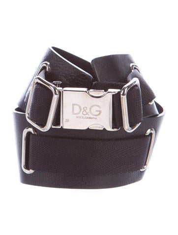 Dolce & Gabbana Leather & Canvas Belt