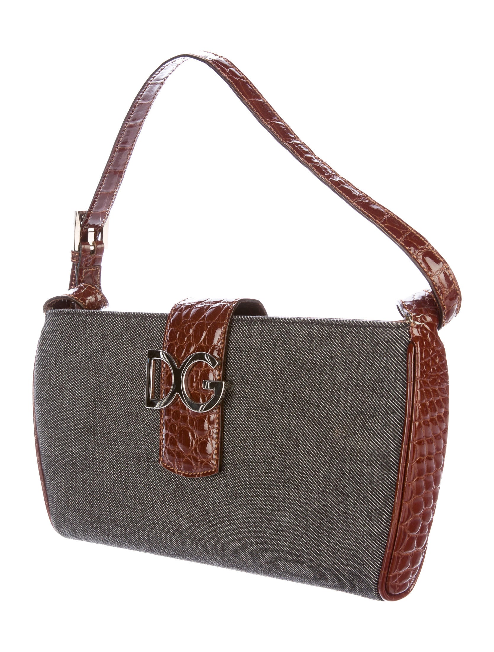 Dolce & Gabbana Embossed Denim Shoulder Bag Handbags DAG76783 The