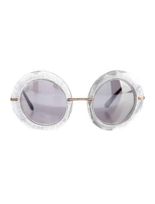 Dolce & Gabbana Round Glitter Sunglasses - Accessories - DAG76828 | The ...