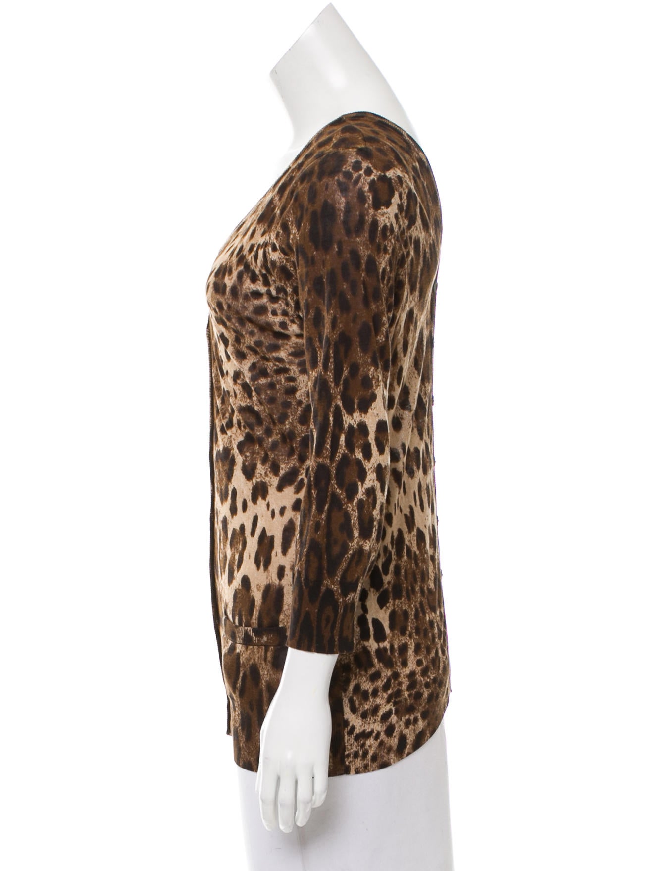 dolce gabbana leopard print v neck cardigan clothing dolce gabbana leopard print v neck cardigan clothing