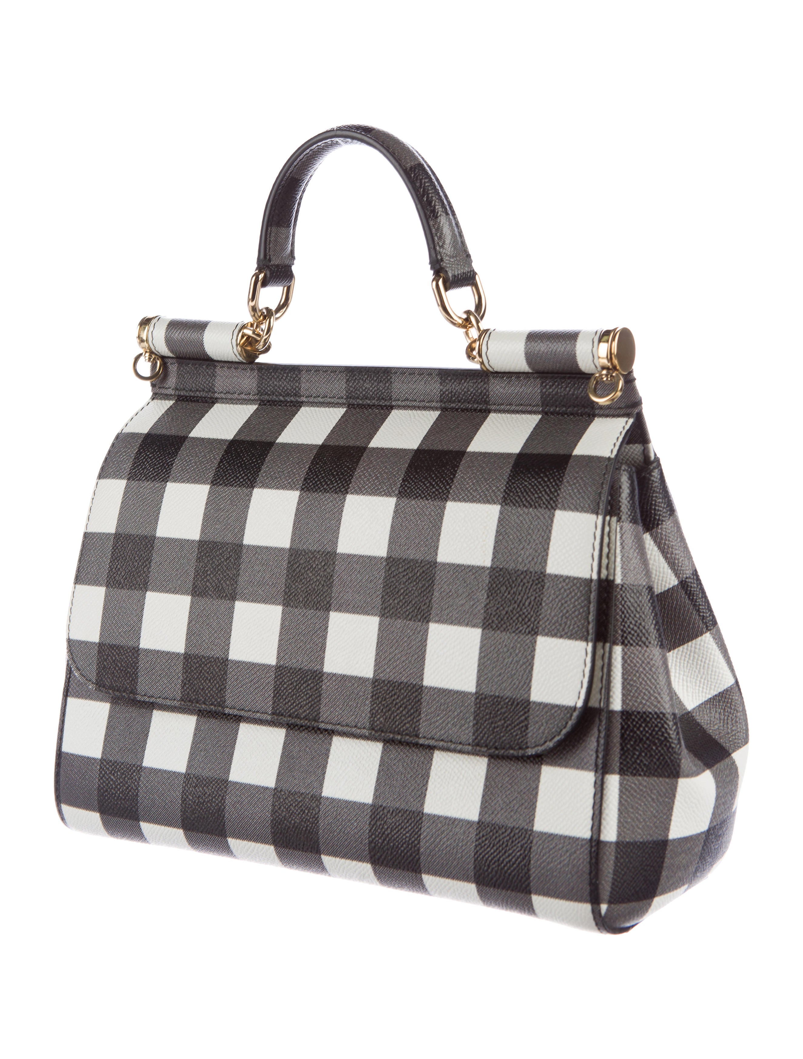 dolce gabbana medium gingham miss sicily satchel handbags dag82000 the realreal dolce gabbana medium gingham miss sicily satchel handbags dag82000 the realreal