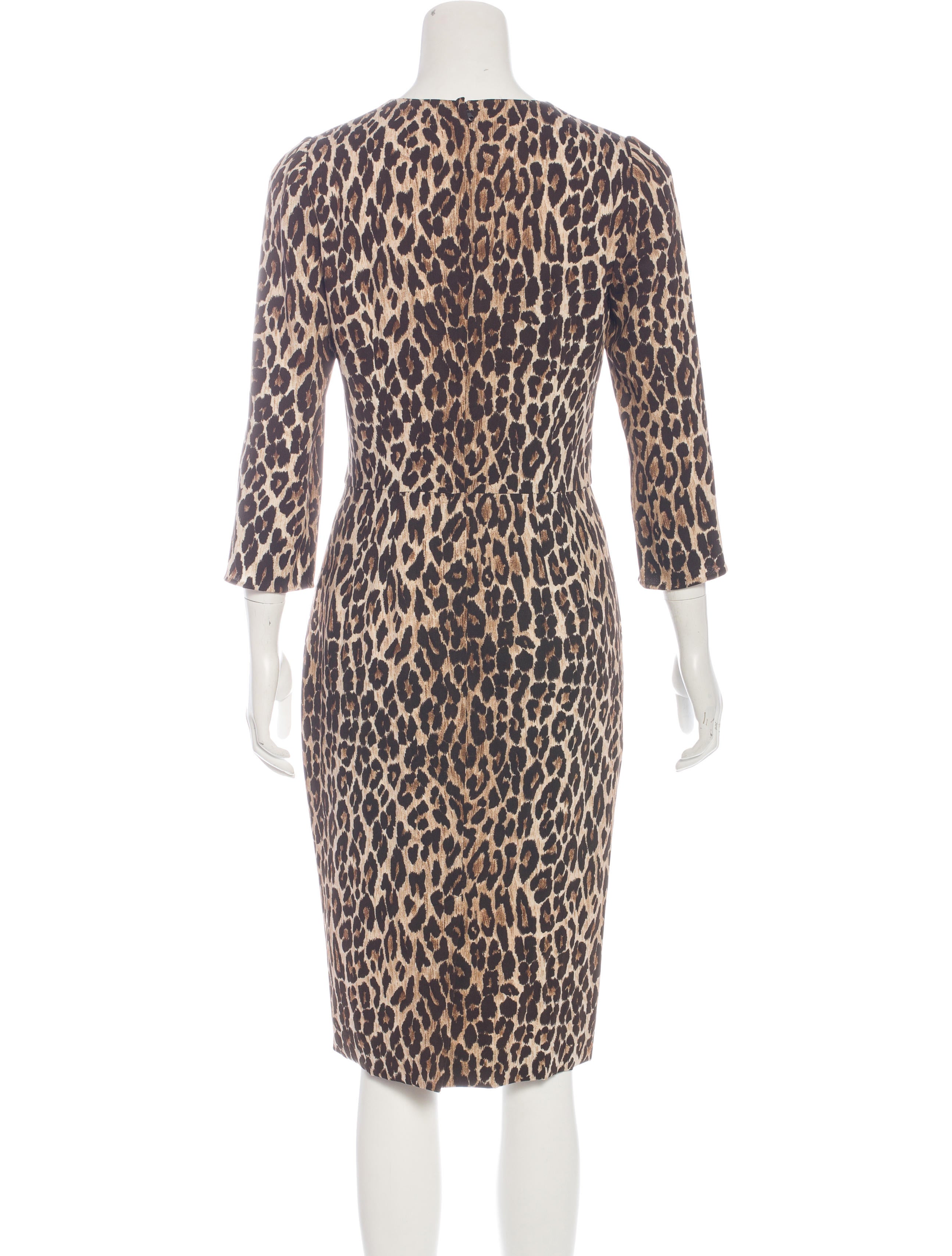 Dolce & Gabbana Leopard Print Midi Dress w/ Tags Clothing DAG85052