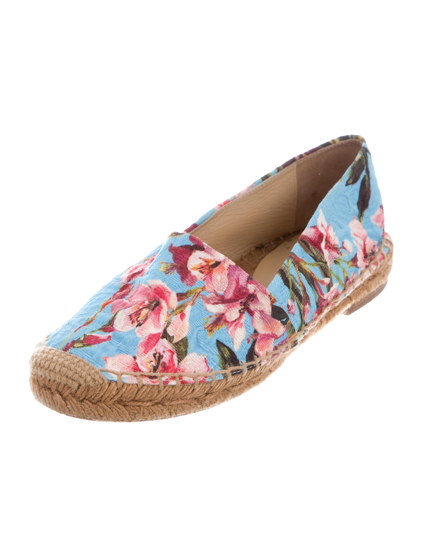 Dolce & Gabbana Floral Espadrille Flats Shoes DAG85385 The RealReal