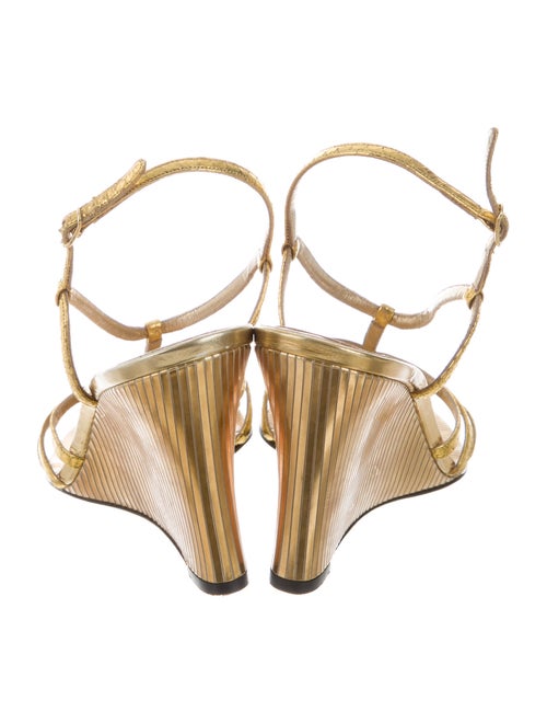 Dolce & Gabbana Metallic Wedge Sandals