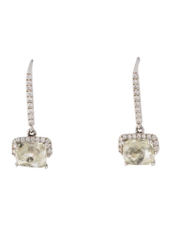 Diamond in the Rough 18K Diamond Drop Earrings