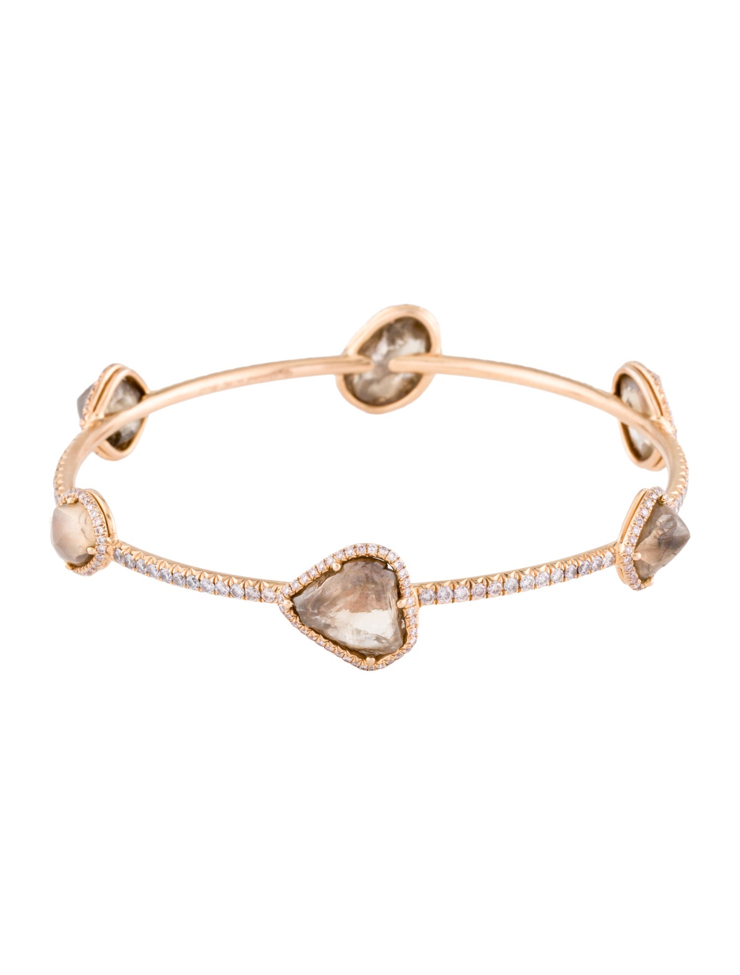 Diamond in the Rough 18K Diamond Orielle Bangle Bracelet