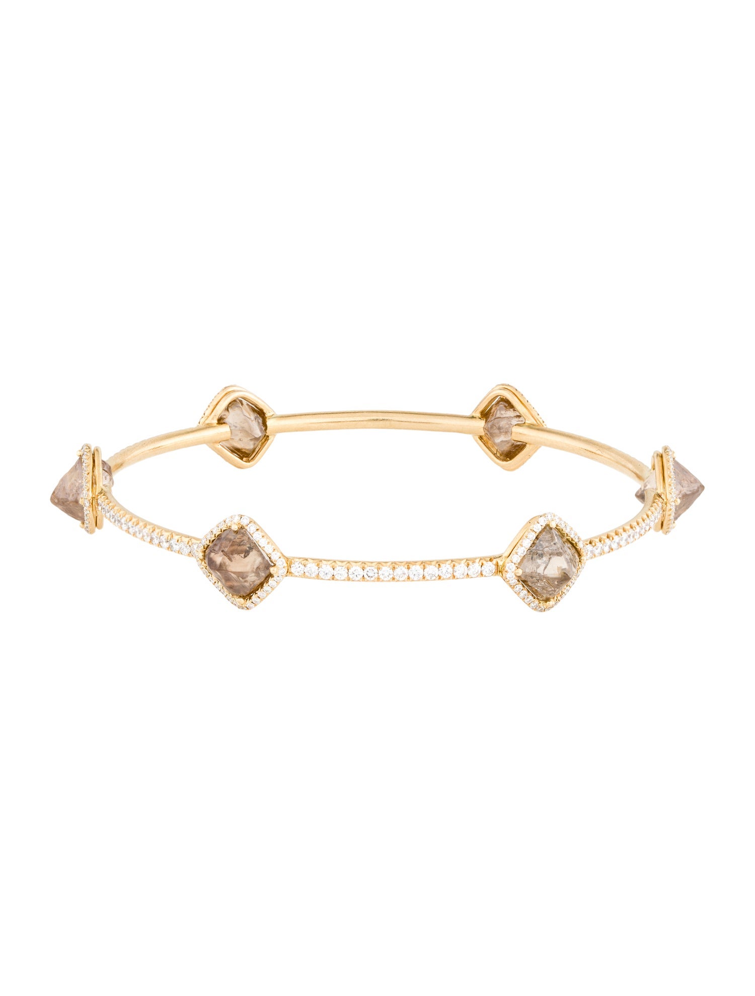 Diamond in the Rough 18K Diamond Orielle Bangle Bracelet
