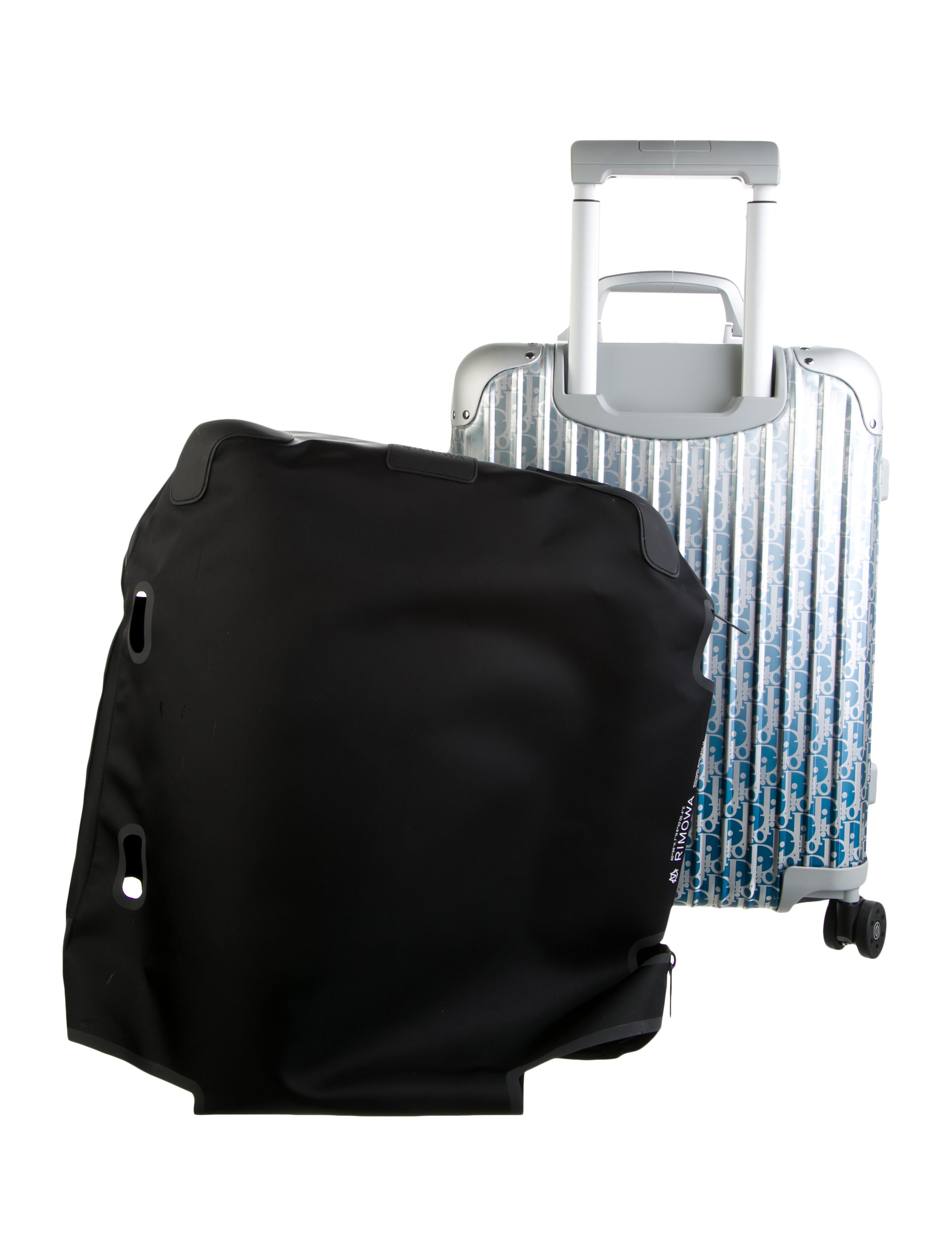 Dior x Rimowa 4Wheel Cabin Suitcase Aluminium Dior Oblique Blue