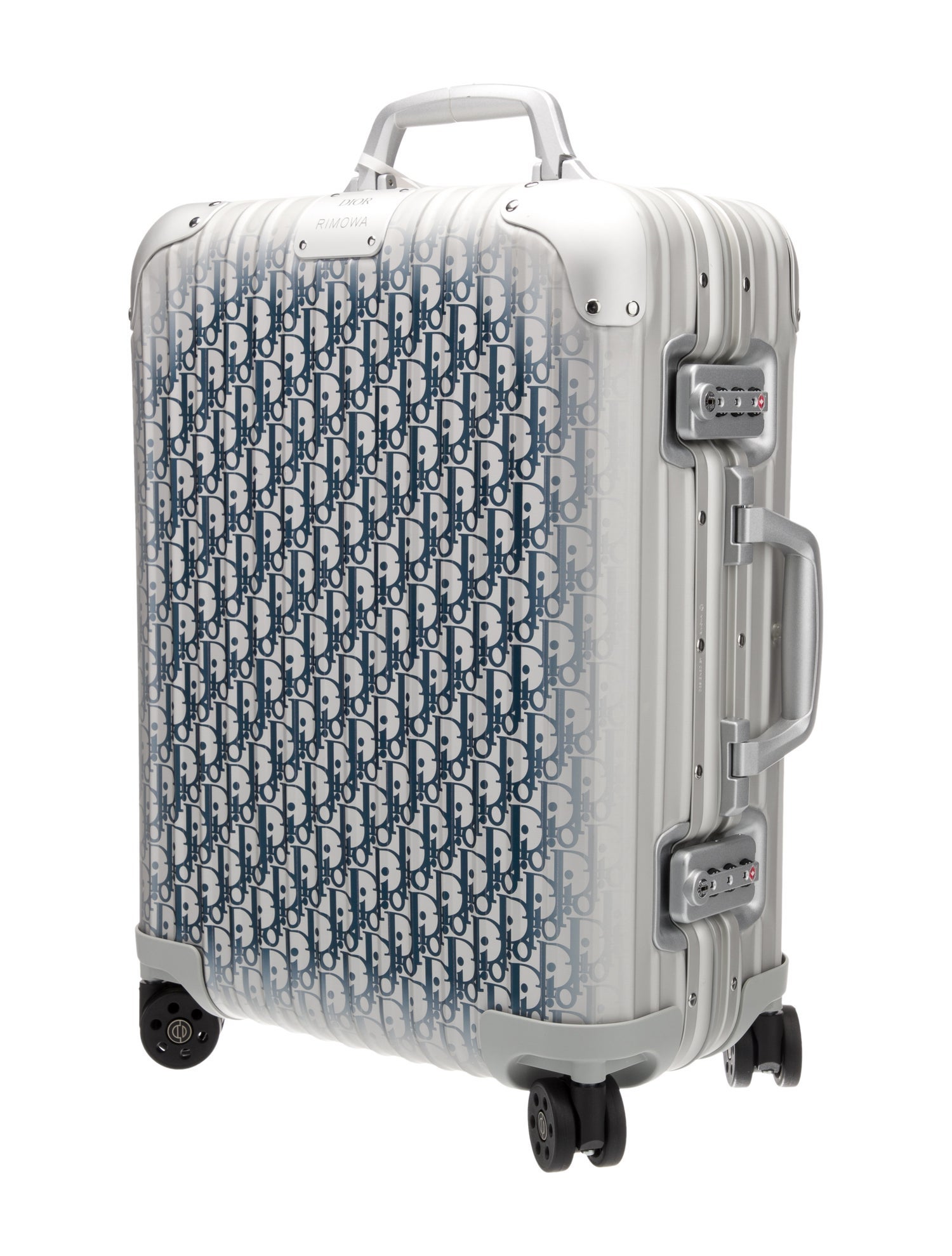 Dior x Rimowa Oblique Aluminum Carry-On Suitcase