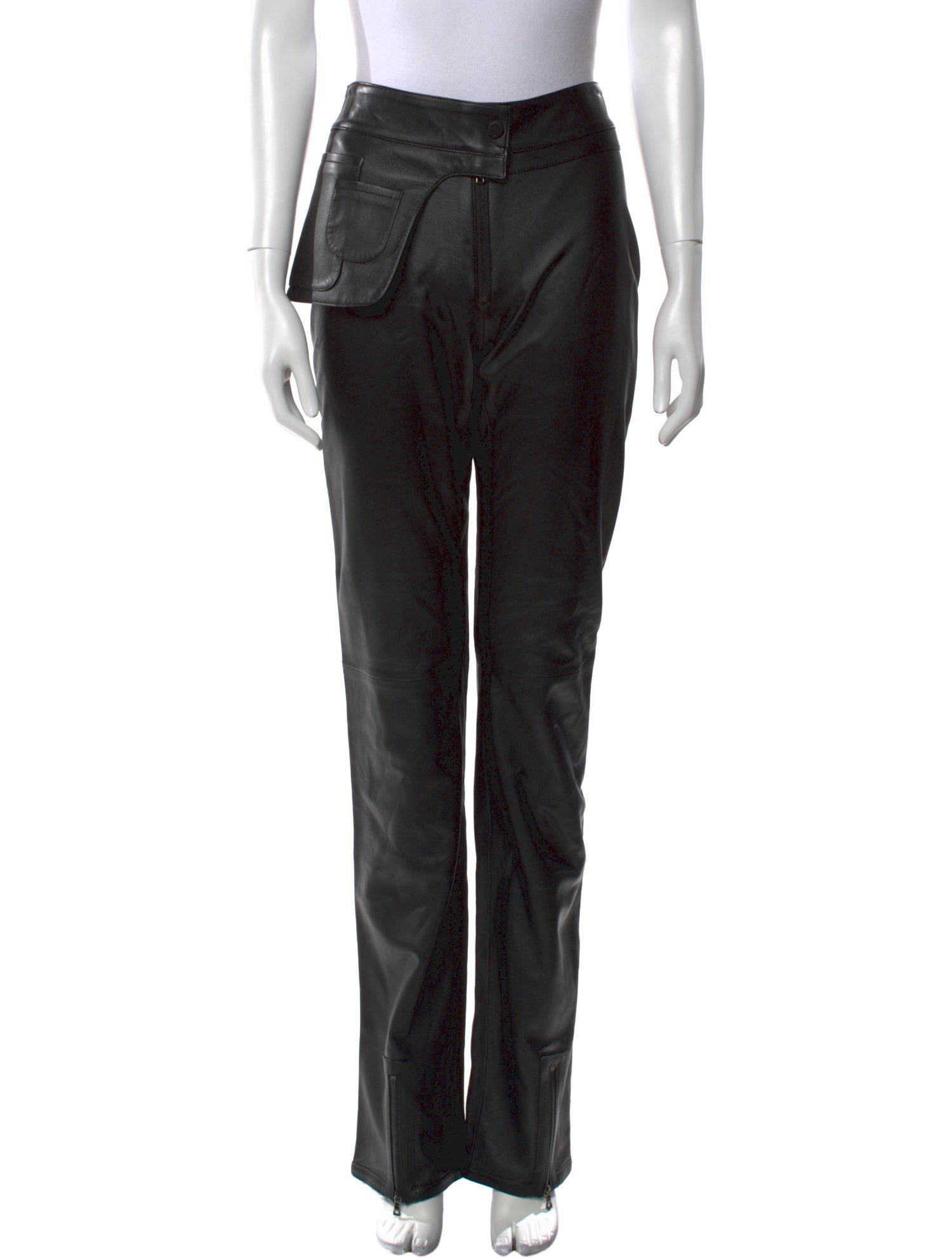 Dan Cassab Lambskin Straight Leg Pants