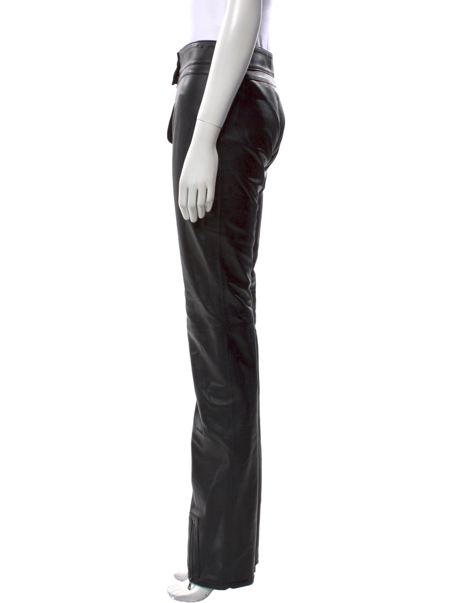 Dan Cassab Lambskin Straight Leg Pants