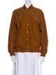 Dan Cassab Suede Patterned Bomber Jacket