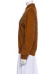 Dan Cassab Suede Patterned Bomber Jacket