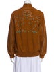 Dan Cassab Suede Patterned Bomber Jacket