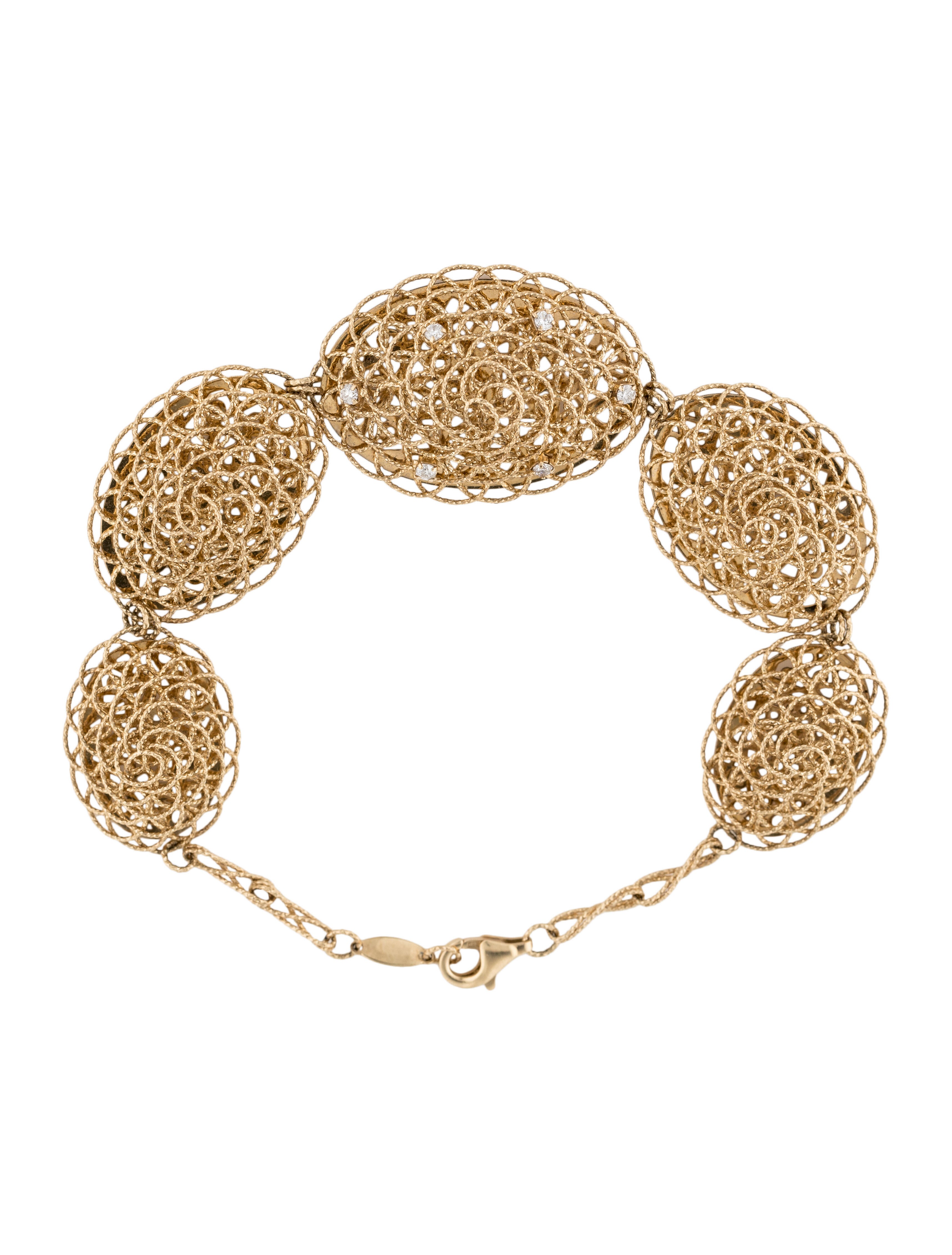 Daniella Design 14K Diamond Emerald Cut Tennis Bracelet 14K White Gold Link, Bracelets