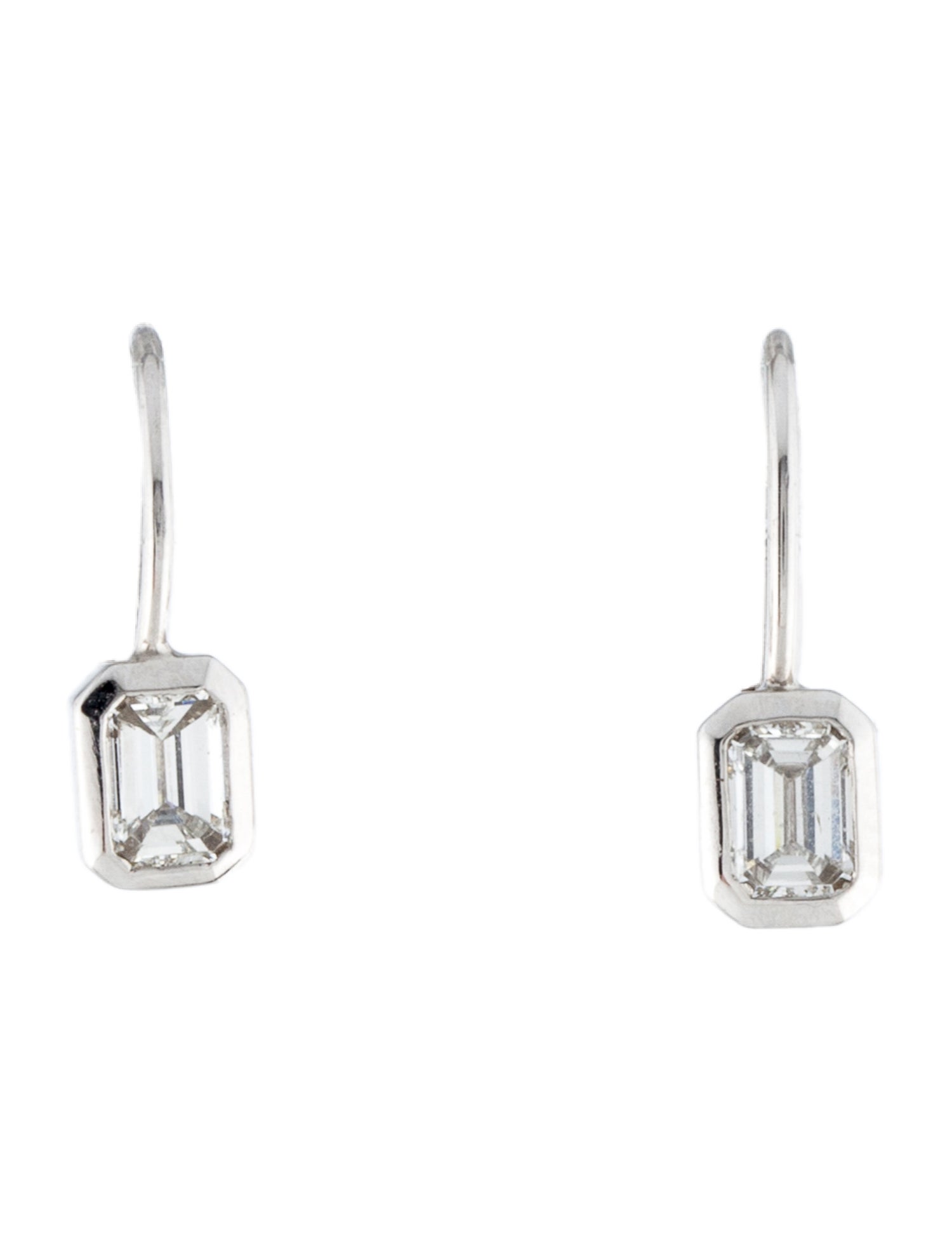 Daniella Design 14K Diamond Bezel Set Drop Earrings