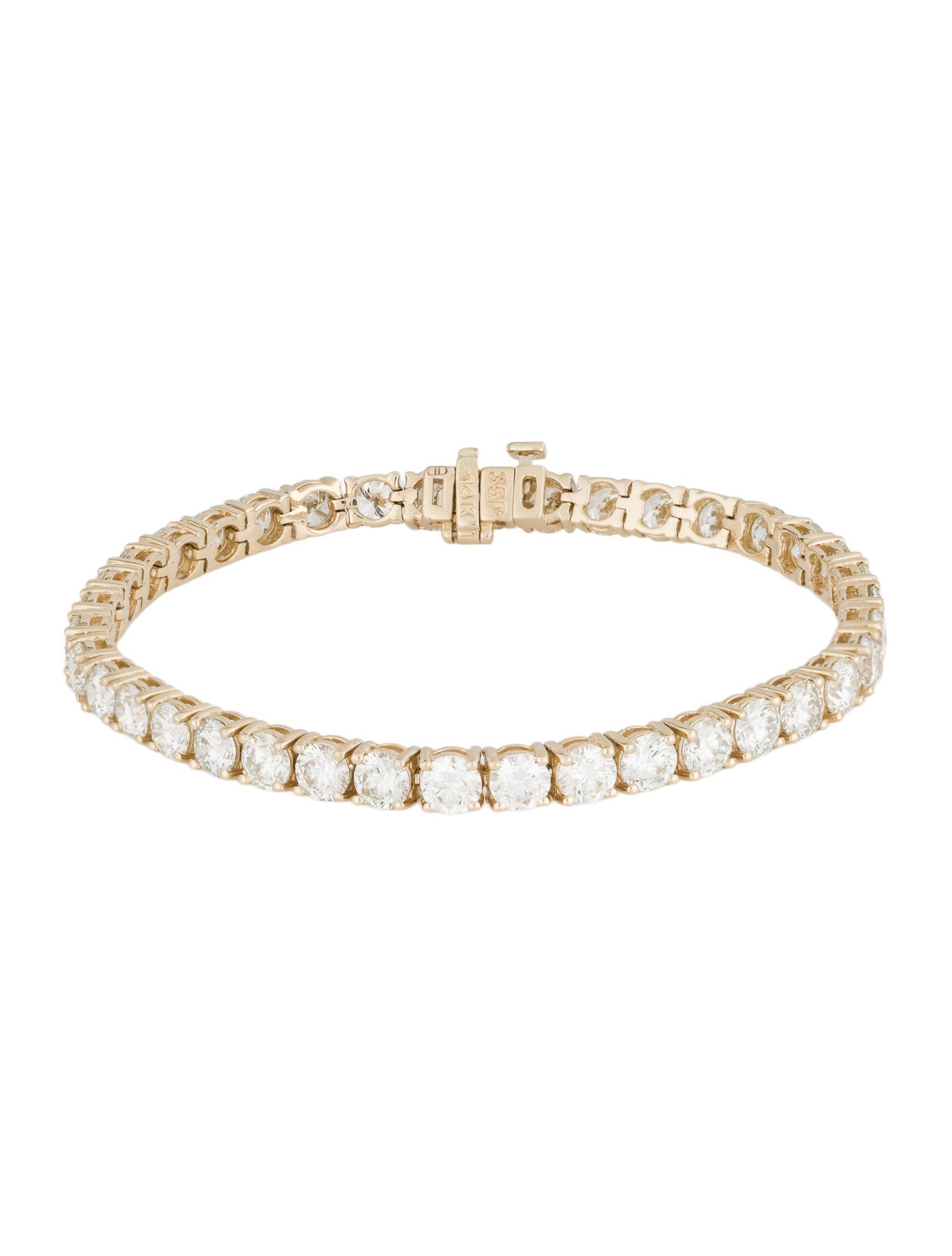 Daniella Design 14K 12.76ctw Diamond Tennis Bracelet
