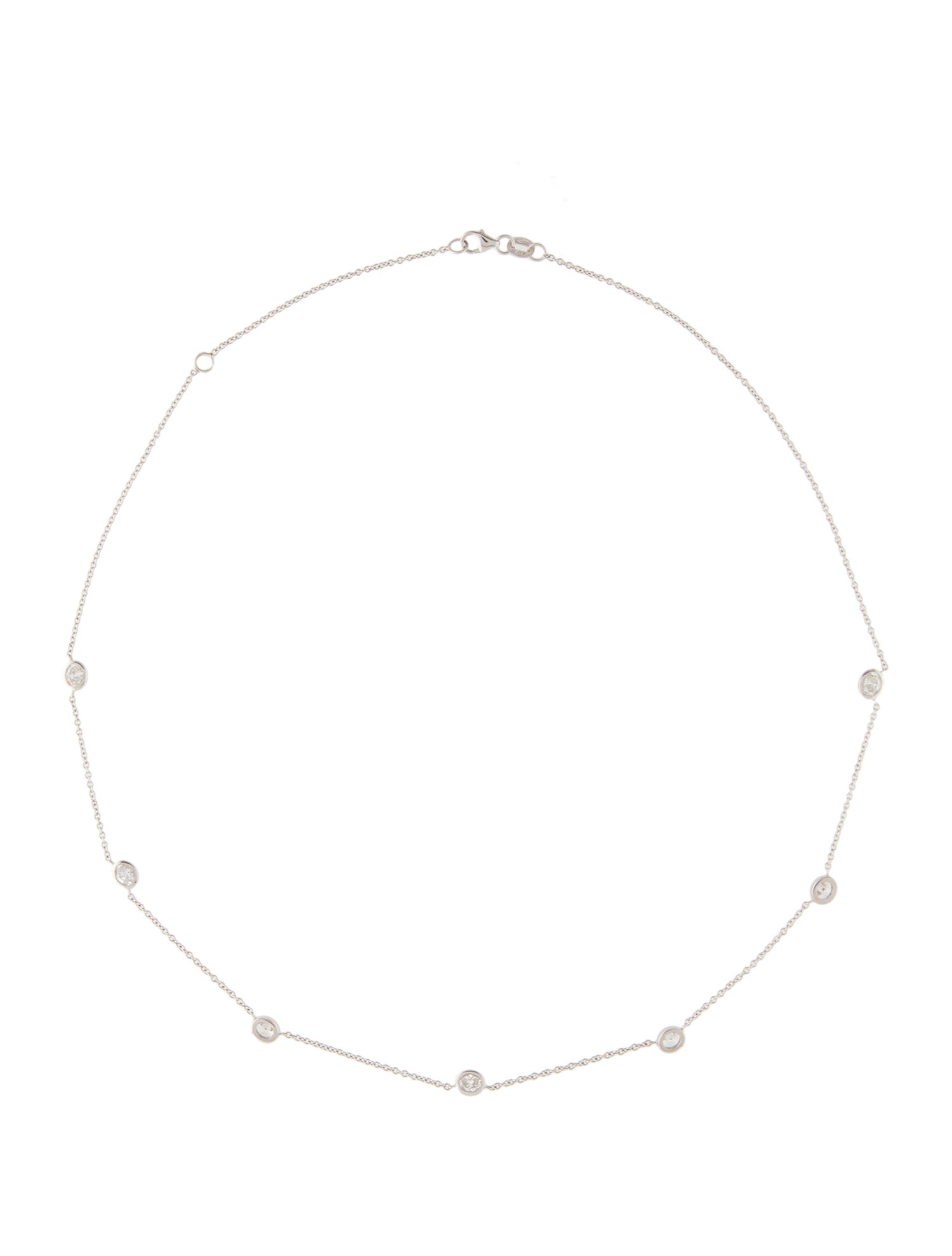 Daniella Design 14K 1.29ctw Diamond Station Necklace