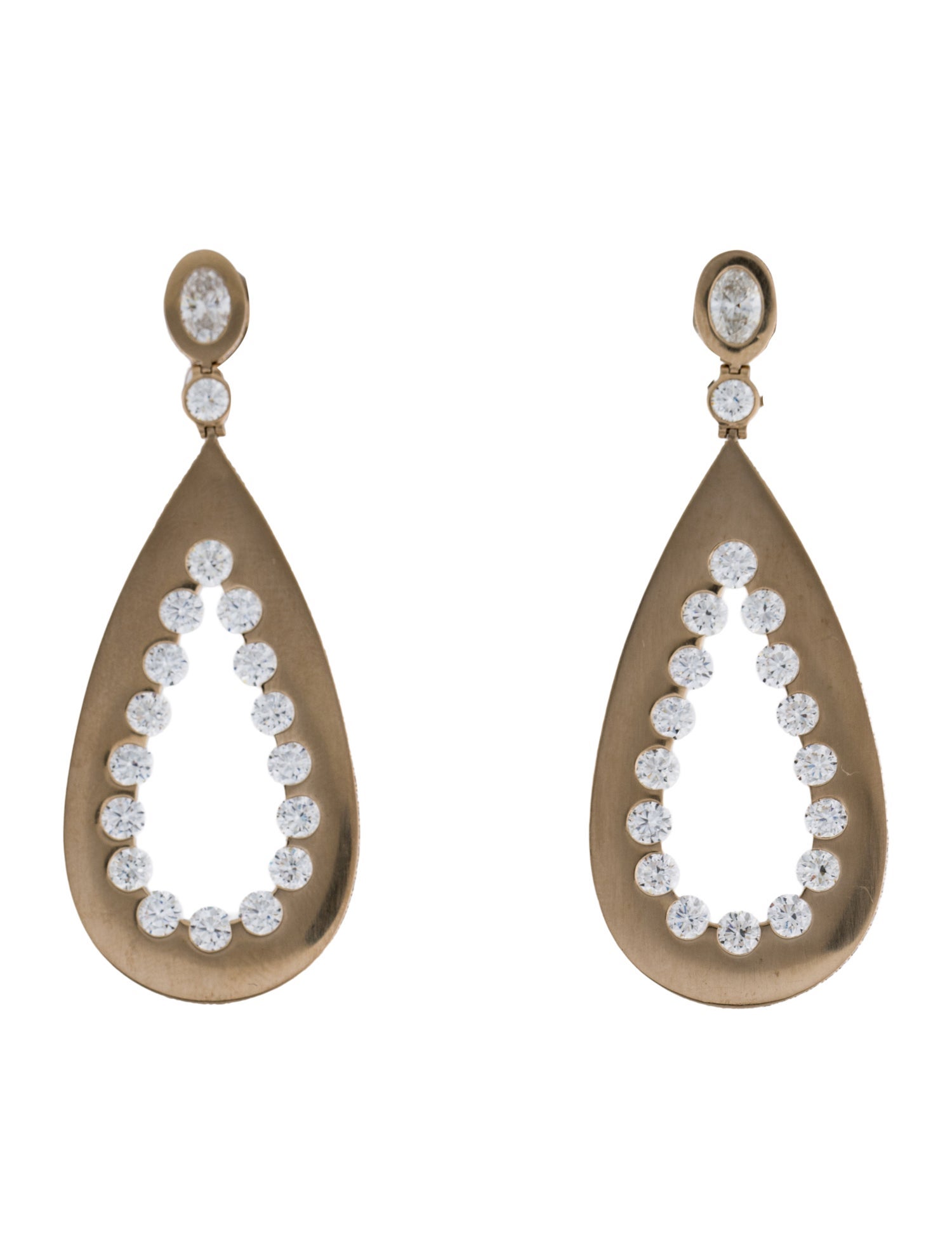 Daniella Design 18K 7.37ctw Diamond Drop Earrings