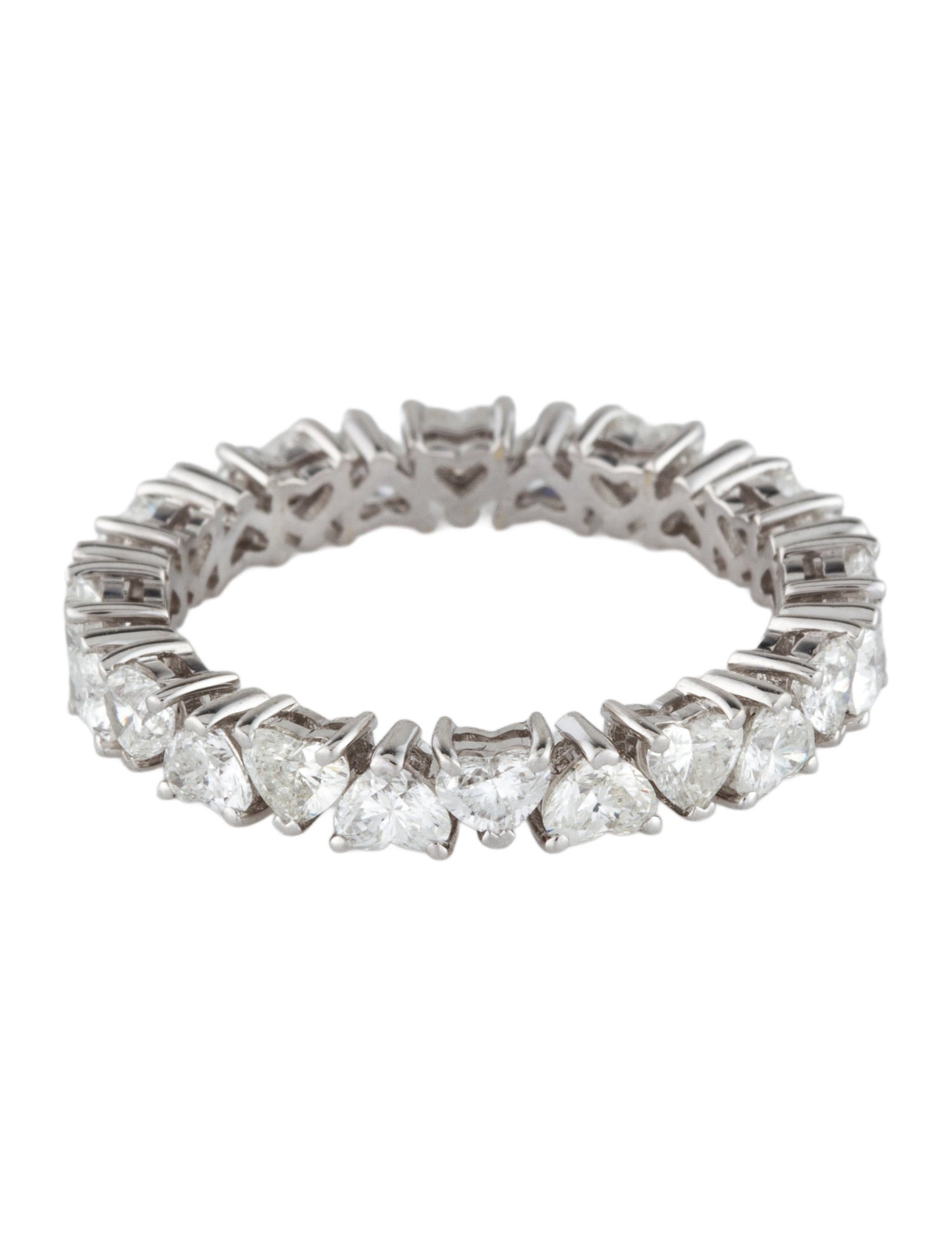 Daniella Design 18K 2.02ctw Diamond North South Heart Eternity Band