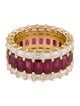 Daniella Design 18K 6.36ctw Ruby & Diamond Eterntiy Band