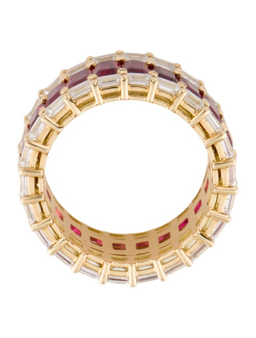Daniella Design 18K 6.36ctw Ruby & Diamond Eterntiy Band