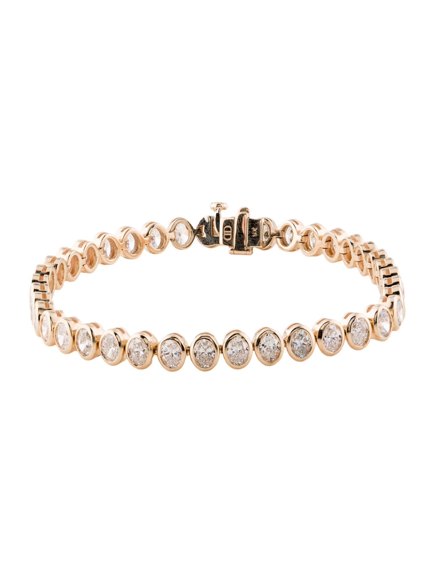 Daniella Design 14K 7.08ctw Diamond Tennis Bracelet