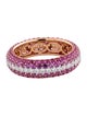 Daniella Design 18K 3.04ctw Synthetic Ruby & Diamond Eternity Band