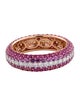 Daniella Design 18K 3.04ctw Synthetic Ruby & Diamond Eternity Band
