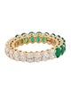 Daniella Design 18K 2.04ctw Emerald & 1.61ctw Diamond Eternity Band
