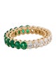 Daniella Design 18K 2.04ctw Emerald & 1.61ctw Diamond Eternity Band