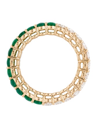 Daniella Design 18K 2.04ctw Emerald & 1.61ctw Diamond Eternity Band