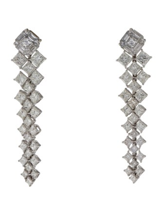 Daniella Design 18K 8.72ctw Diamond Drop Earrings