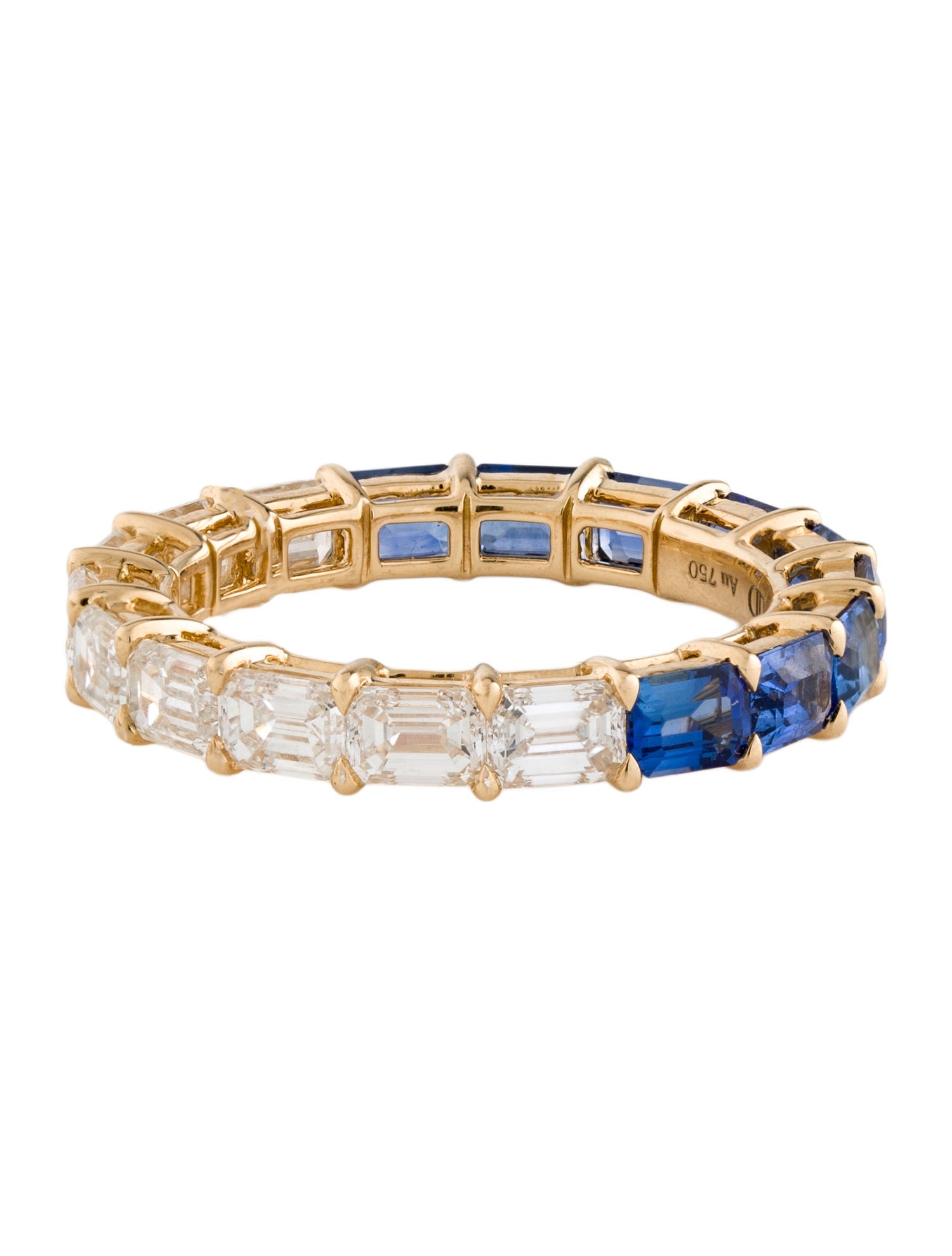 Daniella Design 18K 2.25ctw Sapphire & 1.44ctw Diamond Eternity Band