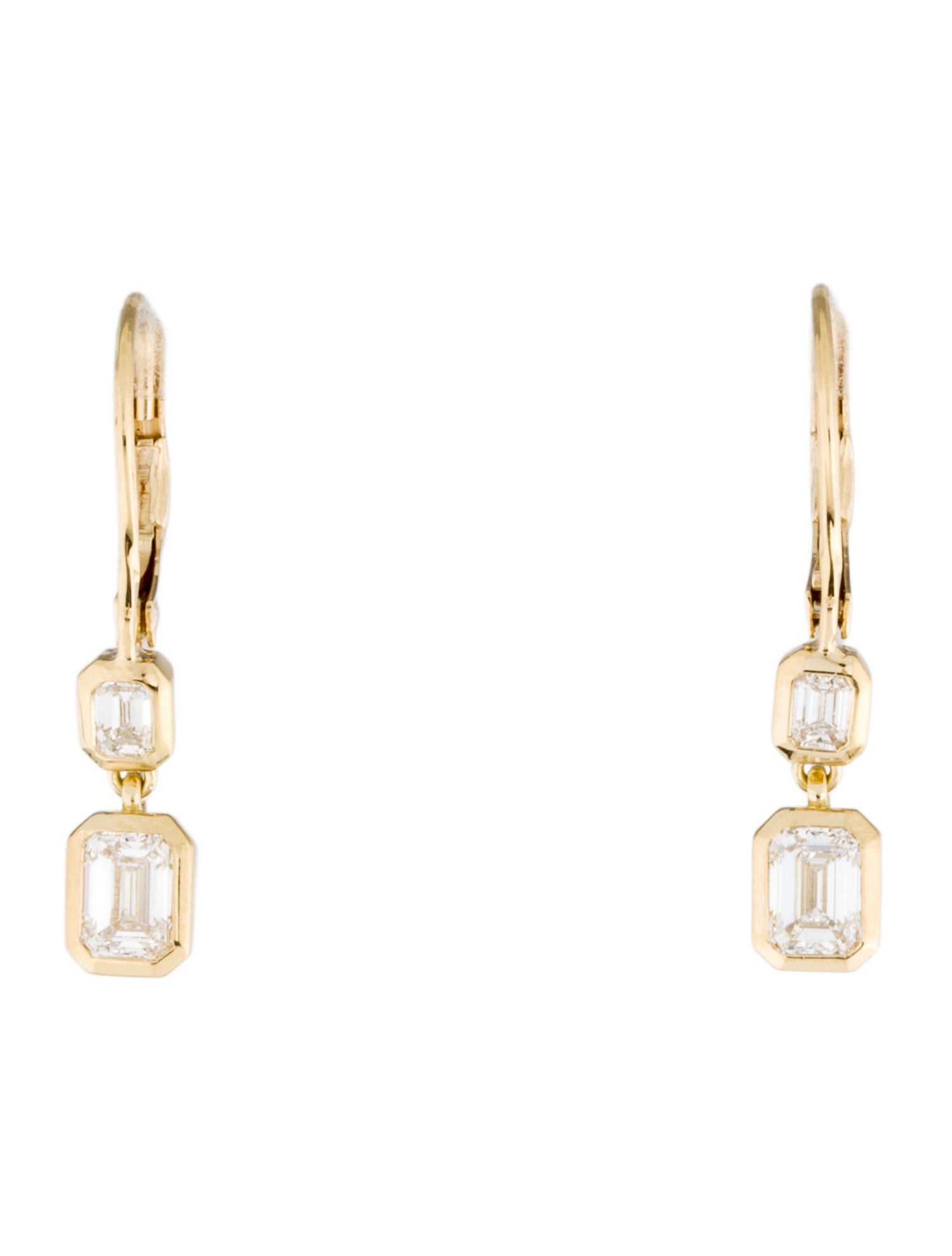 Daniella Design 18K 1.27ctw Diamond Drop Earrings