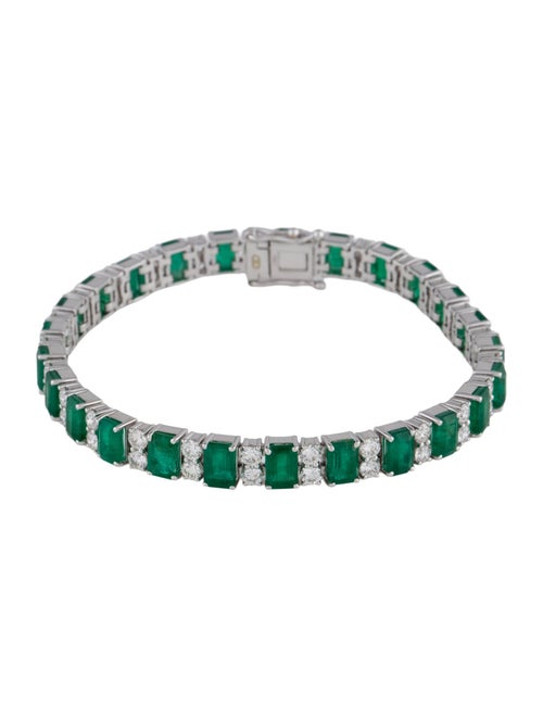 Daniella Design 18K Emerald & Diamond Tennis Bracelet