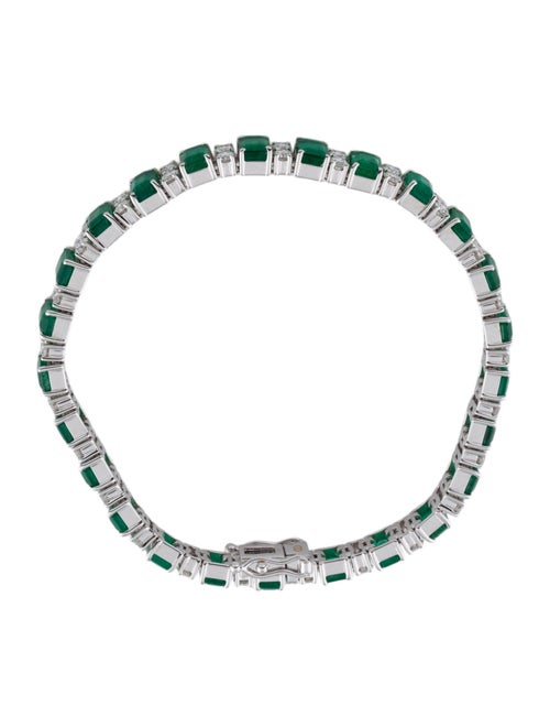 Daniella Design 18K Emerald & Diamond Tennis Bracelet