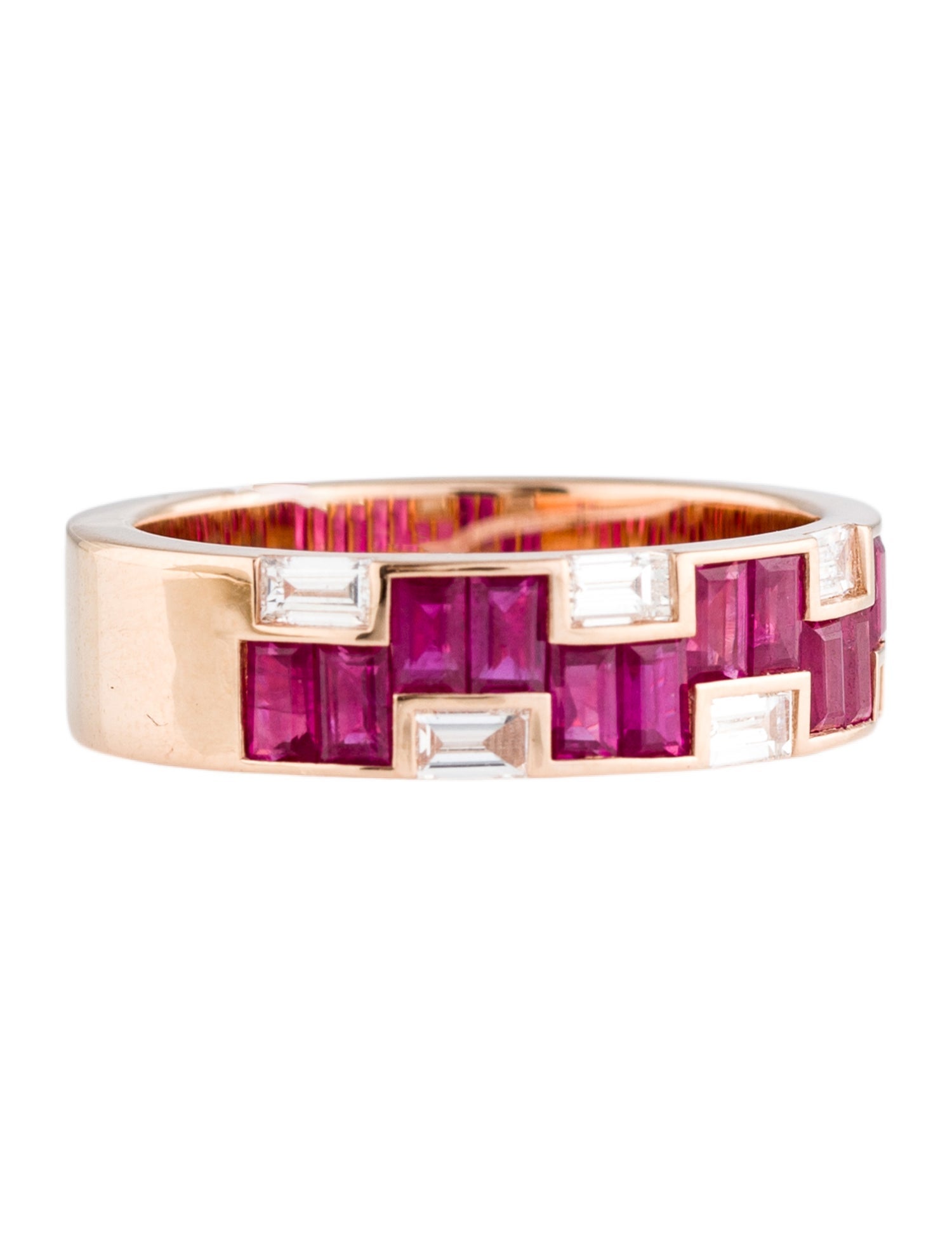 Daniella Design 18K 1.12ctw Ruby & Diamond Band