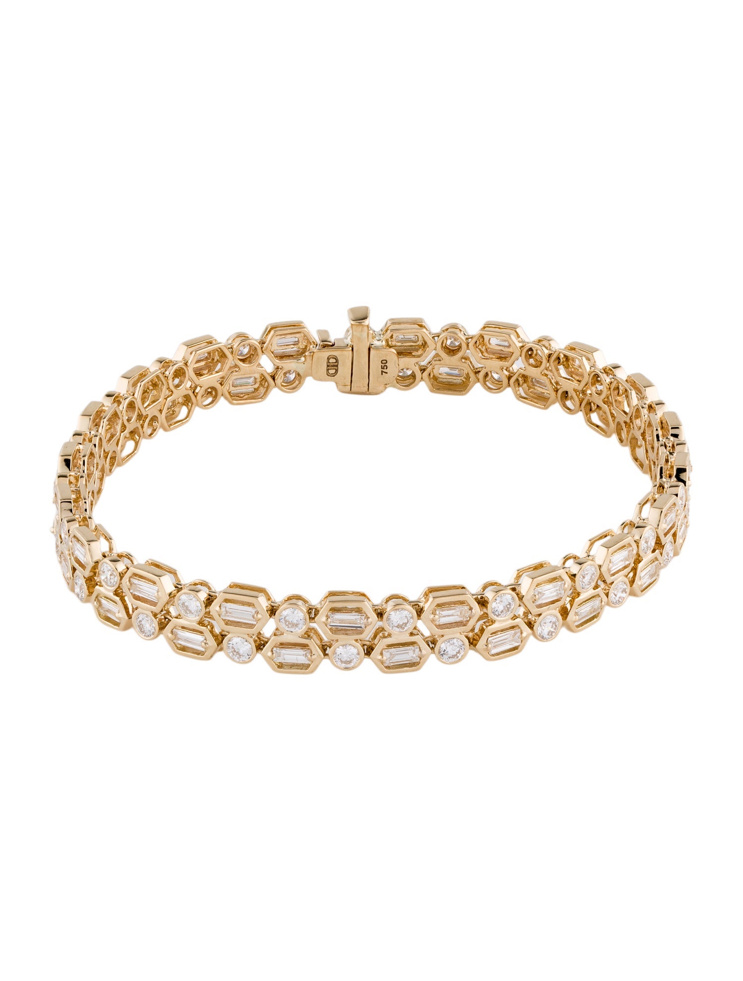 Daniella Design 18K 3.94ctw Diamond Link Bracelet