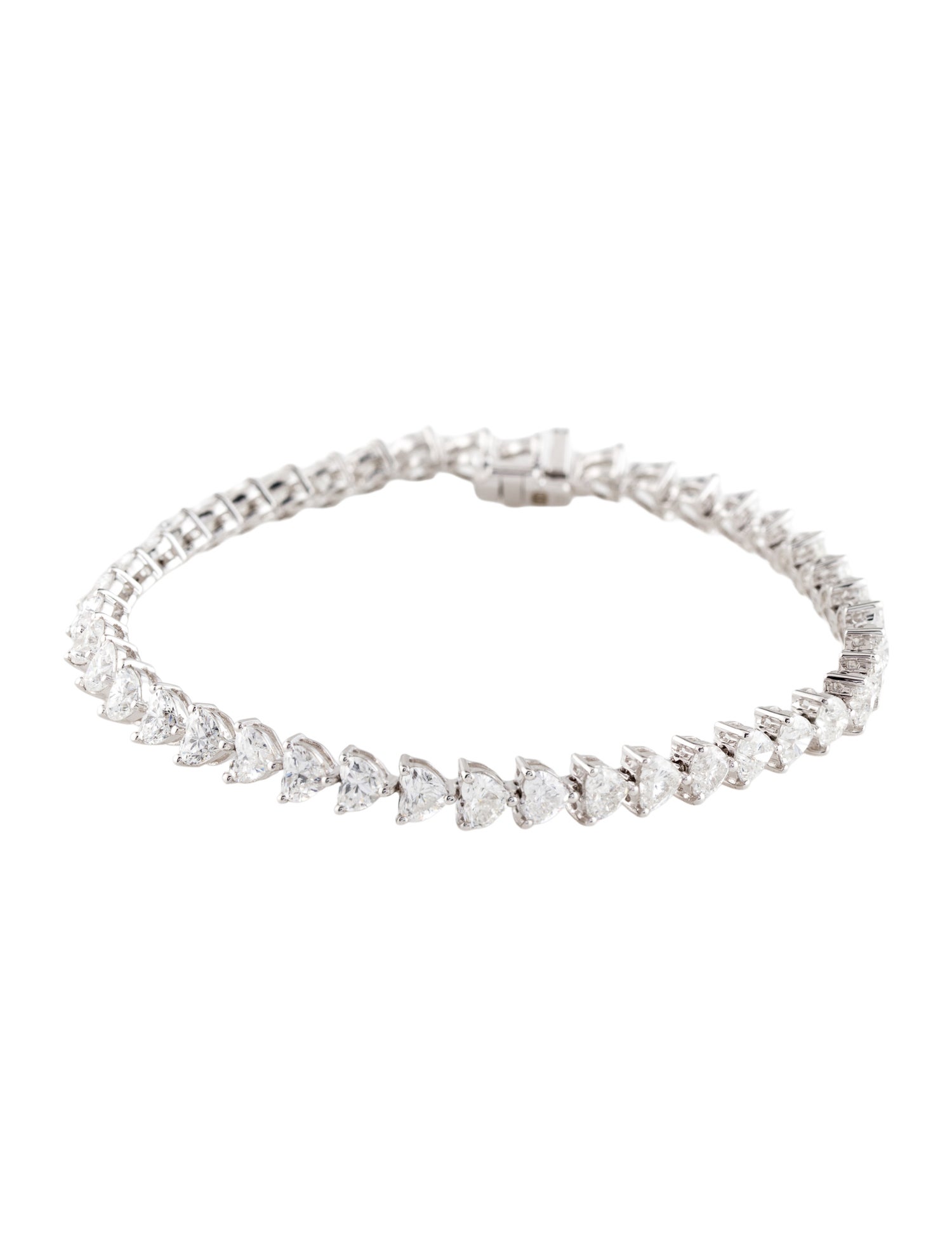Daniella Design 18K 6.66ctw Diamond Heart Link Bracelet